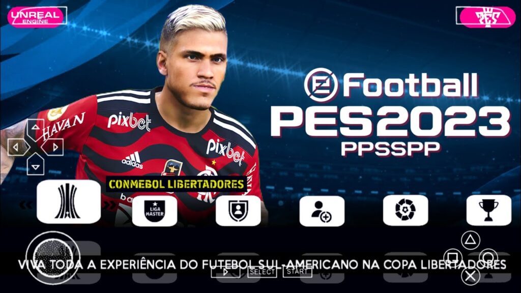 PES 2023 eFOOTBALL (PPSSPP) 100% ATUALIZADO NO CELULAR ANDROID