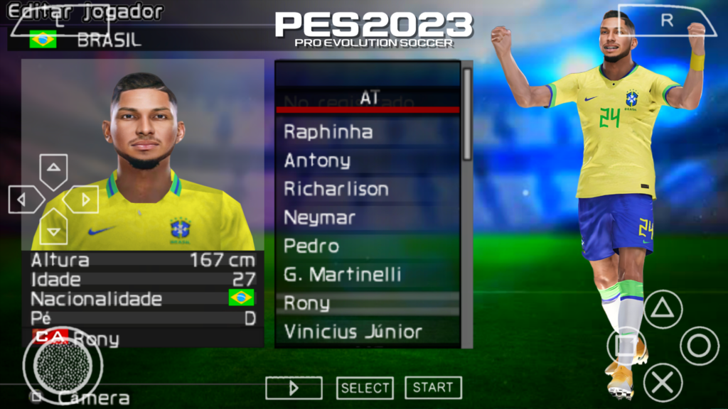 EFOOTBALL PES 2023 PPSSPP BRASILEIRÃO A+B E EUROPEUS + COPA DO BRASIL E  ELENCOS ATUALIZADOS!! 