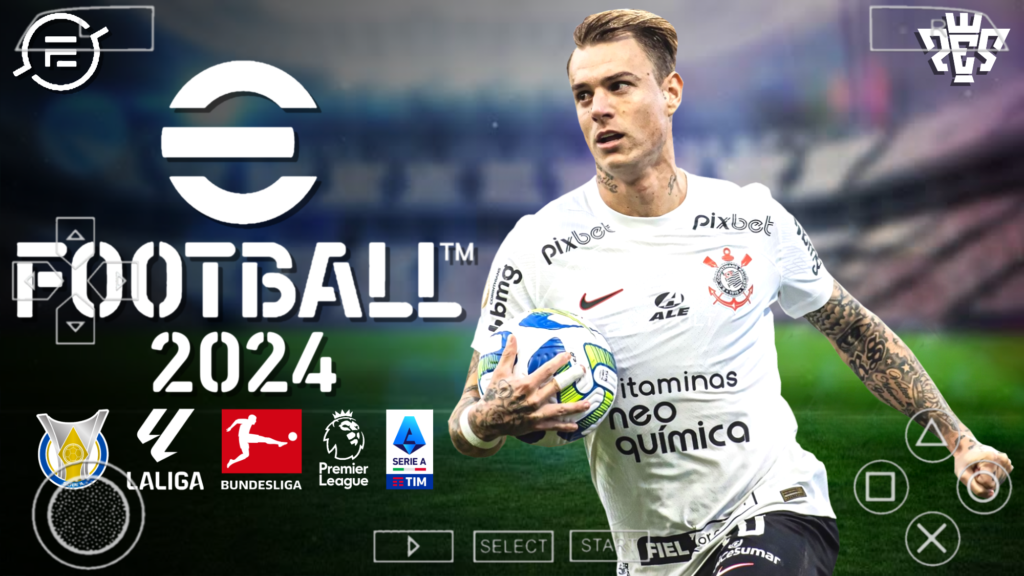 EFOOTBALL PES 2024 PPSSPP COM BRASILEIRÃO E EUROPEUS ATUALIZADO NO RUMO ...