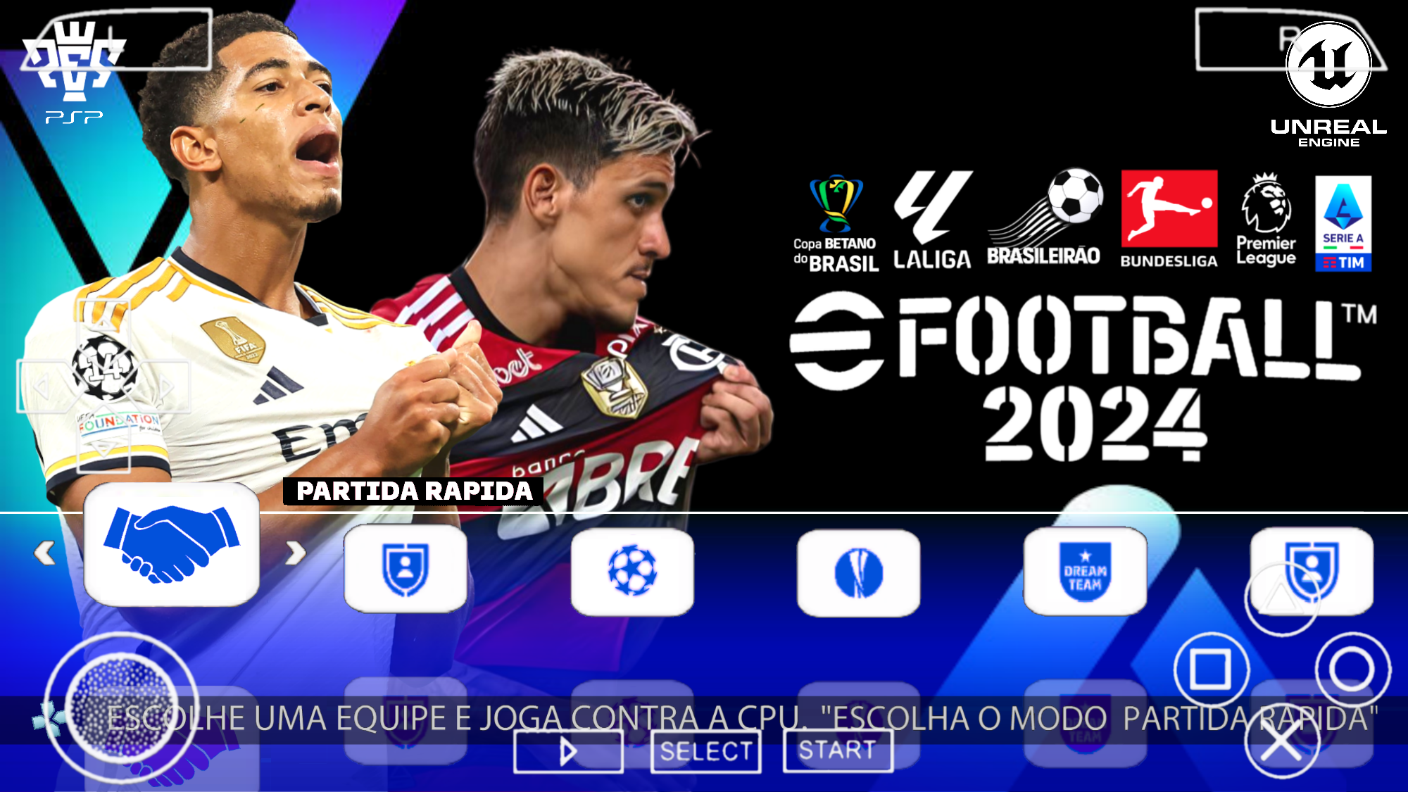 EFOOTBALL PES 2024 PPSSPP BRASILEIRÃO AB E EUROPEUS 100 ATUALIZADO COM